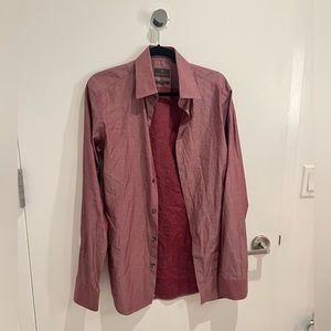 Men’s Pastel Mauve Long Sleeve Dress Shirt Hugo Boss